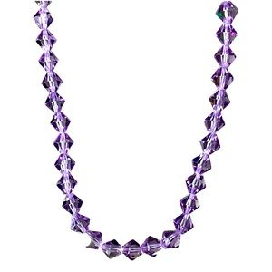 Swarovski Crystals Bicone Bead Hand Strung Necklace